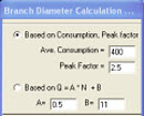 Branch Diameter Calculations BRANCH