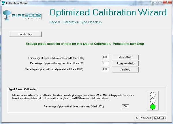 KYPipe Pipe2008 Calibration Wizard 2